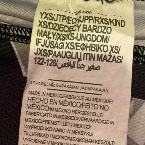 Under Armour black gray & white design leggings waistband tights youth XS pants‌ - Picture 3 of 5